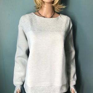 Athleta Two Tone Mid Weight Sweatshirt with Thumb Holes